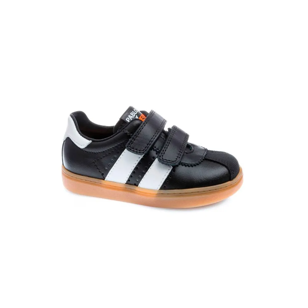 Deportivo de piel Pablosky 279210 TORELLO negro doble velcro