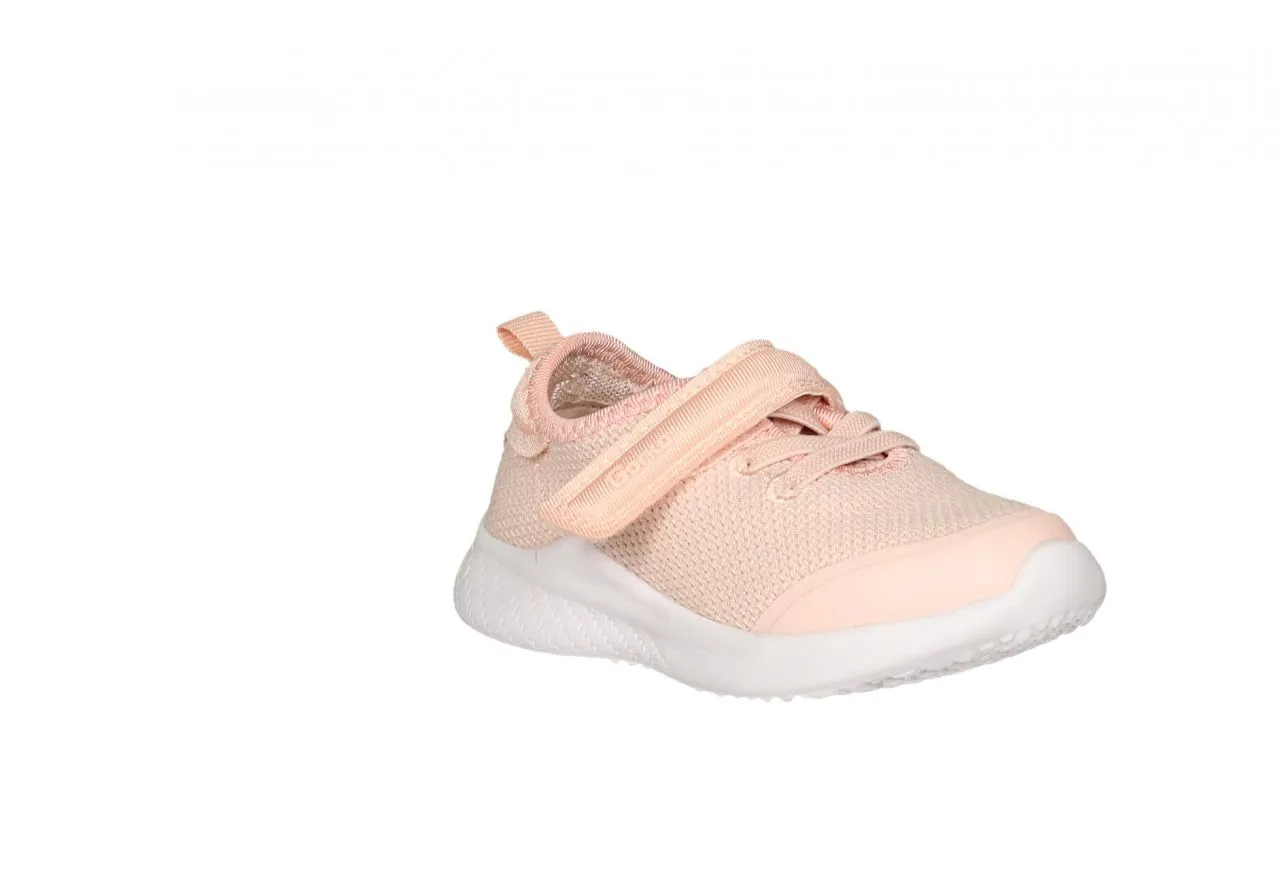 Deportivo Velcro Nylon Rosa Piso Blanco