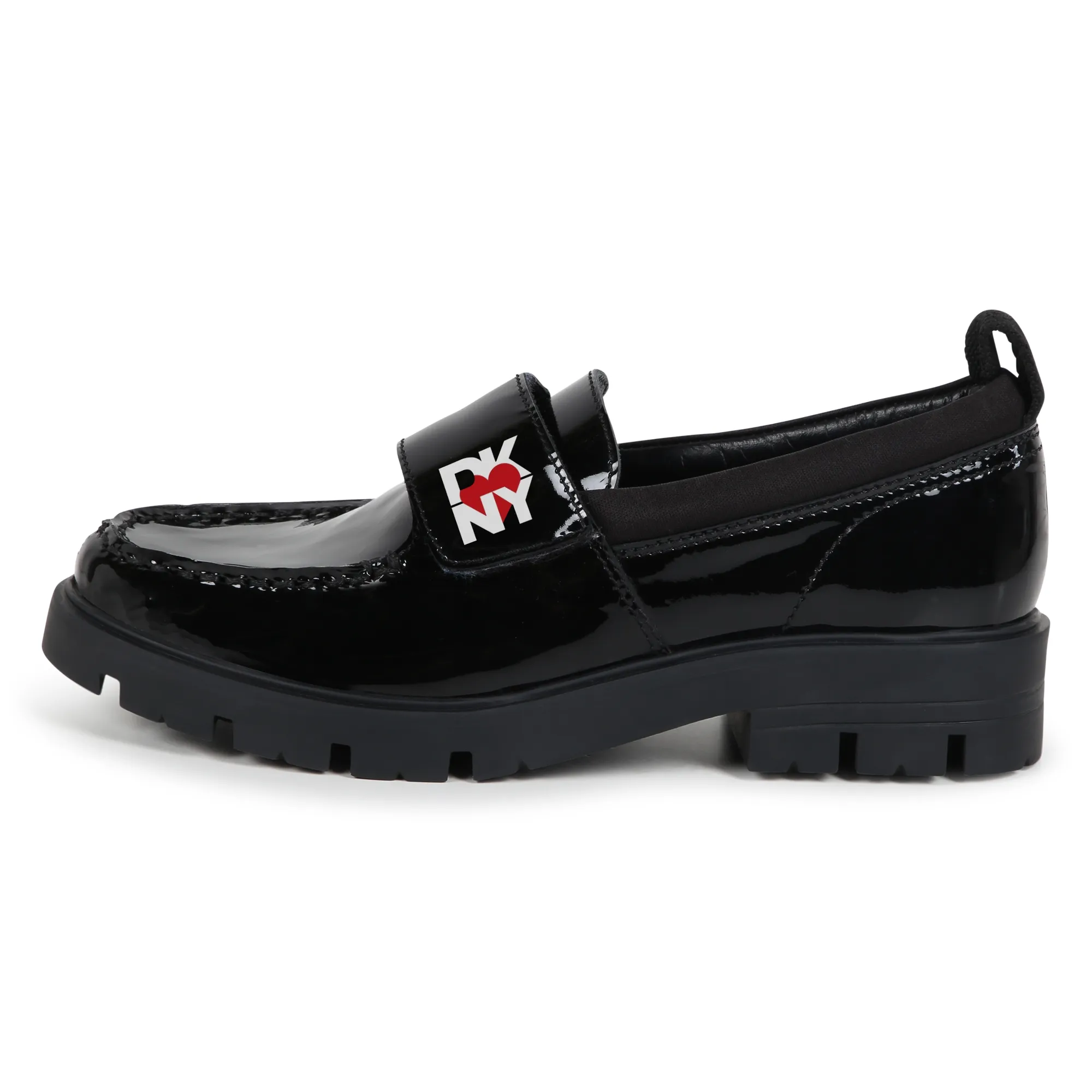 DKNY Mocasines de cuero con velcro