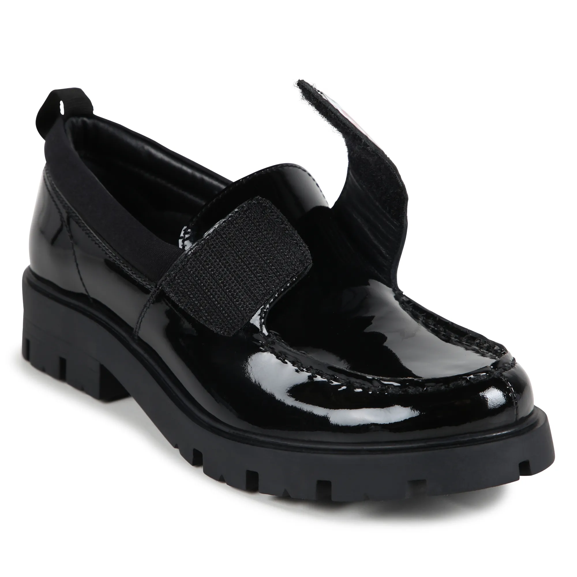 DKNY Mocasines de cuero con velcro