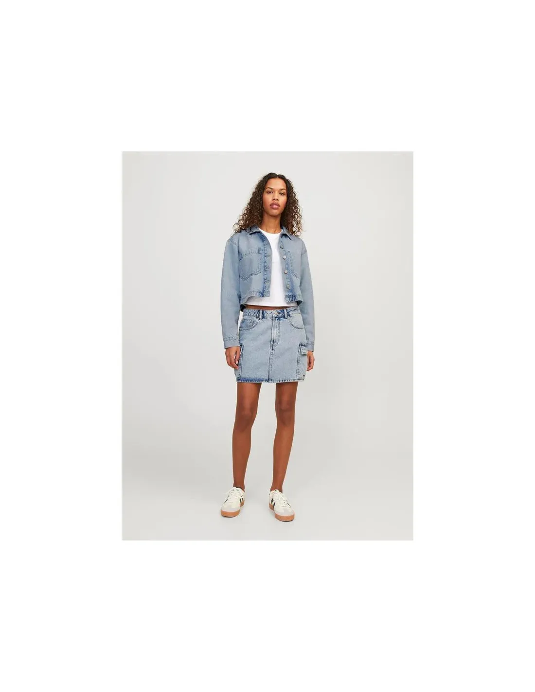 Falda Jack & Jones Jxiris Mini Hw Cargo Denim