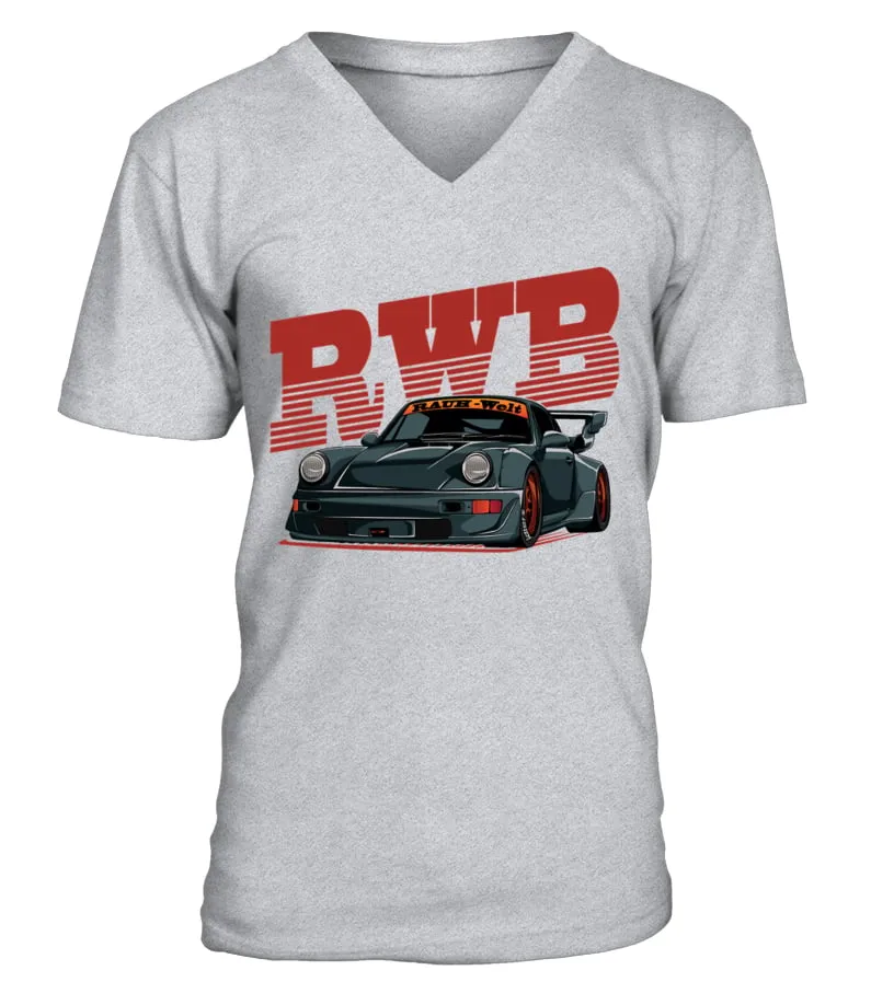 GR. Porsche 911 RWB 911 [964] T-shirt essentiel Camiseta cuello en V Unisex