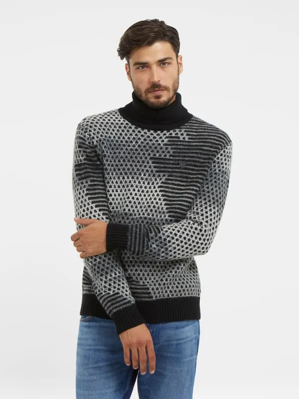 GUESS Turtle Neck Wool Blend Sweater