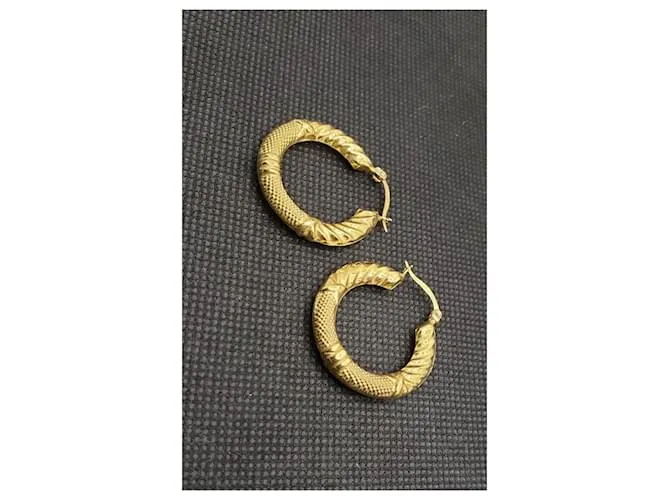 inconnue Pendientes de aro en oro amarillo 18Peso K 3.65 grs Dorado 