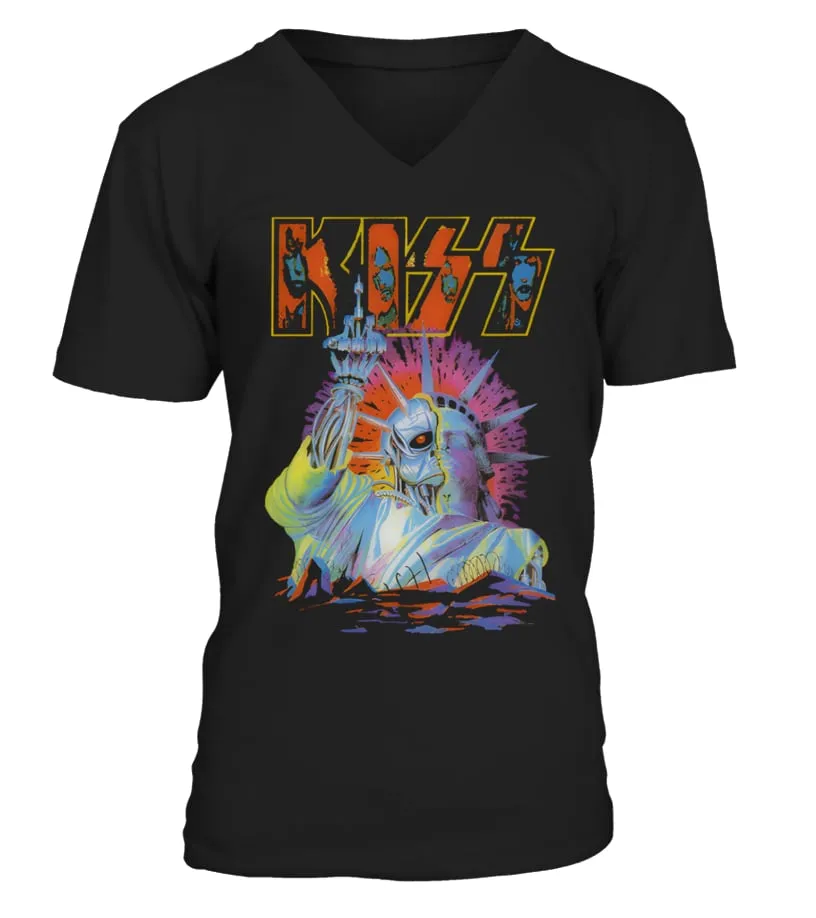 Kiss Liberty BK 02 Camiseta cuello en V Unisex