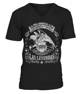 La vida comienza a cuarente y siete 1970 el nacimiento de las leyendas Camiseta cuello en V Unisex