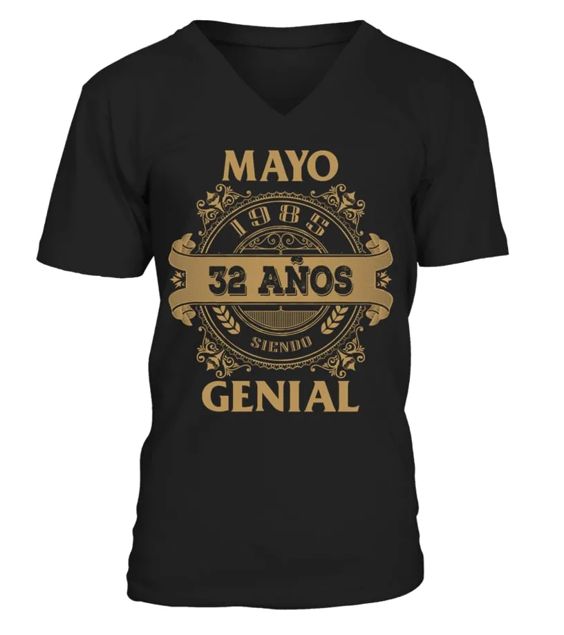 La vida comienza a los treinta y tres 1984 el nacimiento de las leyendas Camiseta cuello en V Unisex