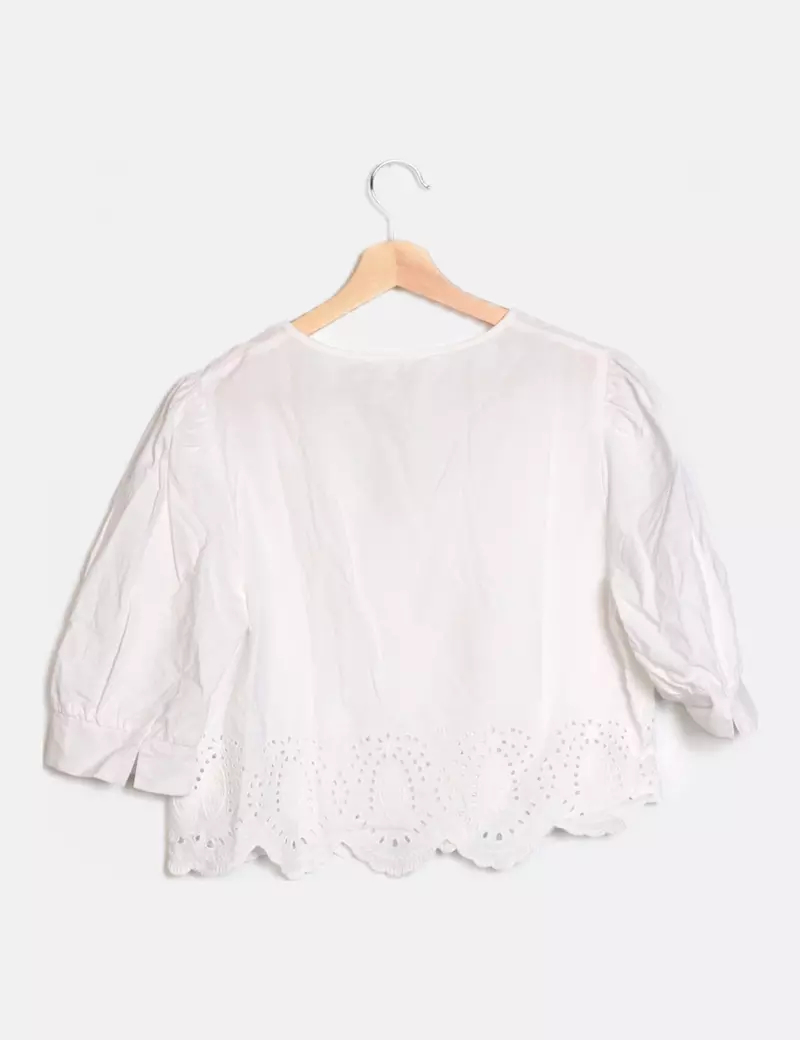 Mango Blusa blanca casual