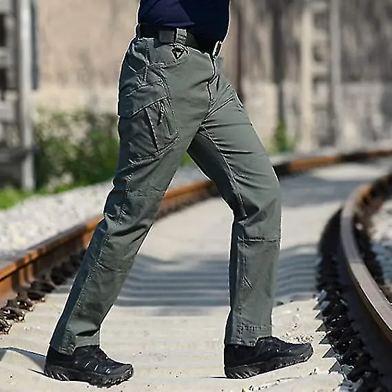 Men's Assault Tactical Pants Lightweight Cotton Outdoor Military Combat Cargo Trousers - Snngv