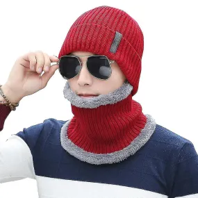 Mens Beanie Hat Winter Warm Knitted Hats Thick Knit Hiking Outdoor Caps Gifts