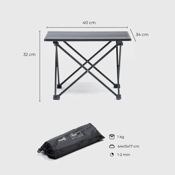 Mesa Plegable Camping Outdoor Kano Negra