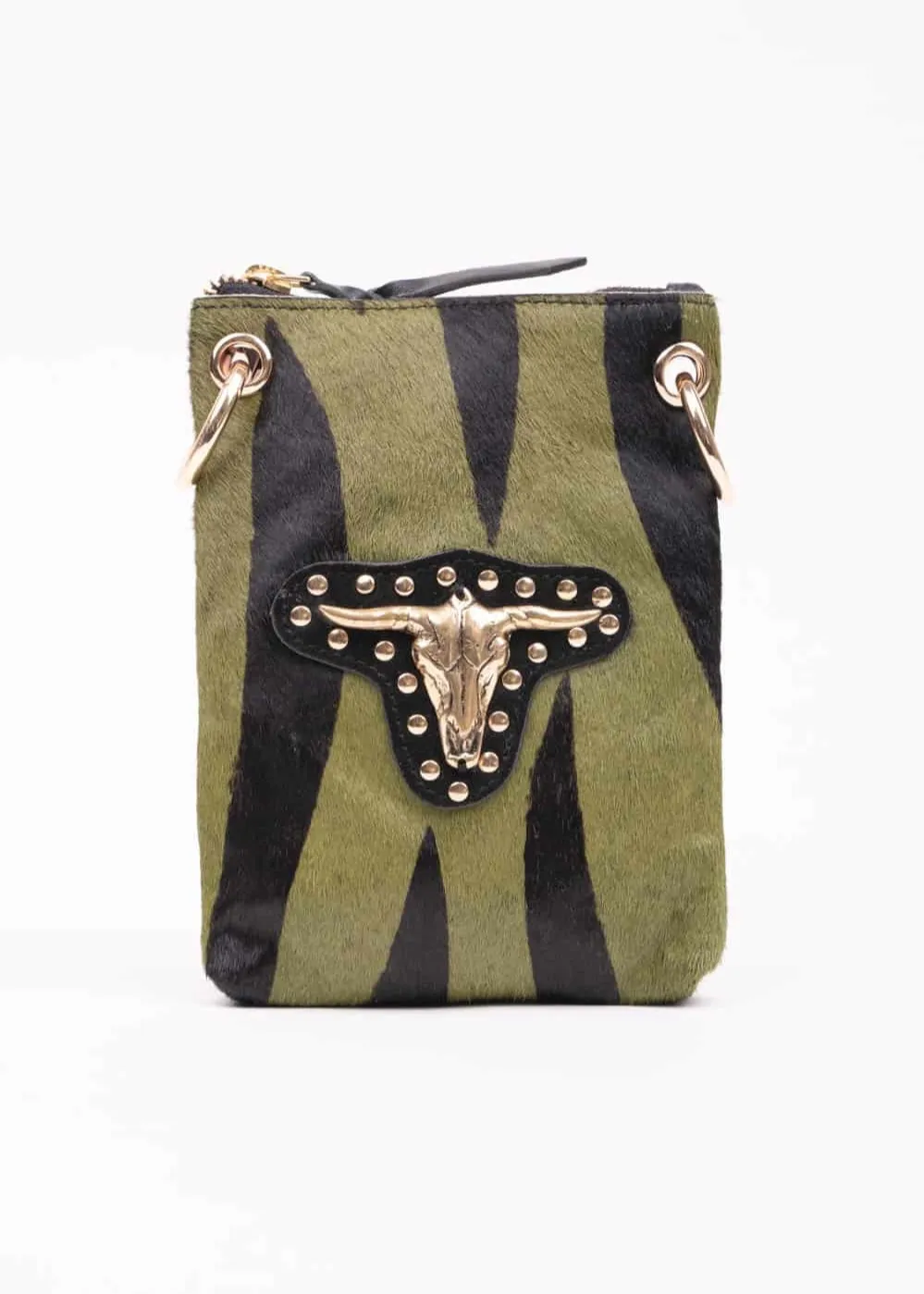 Mini bolso buffalo verde piel