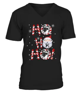 Miniature Schnauzer Christmas 2017 Ho Ho Ho  Gifts Camiseta cuello en V Unisex