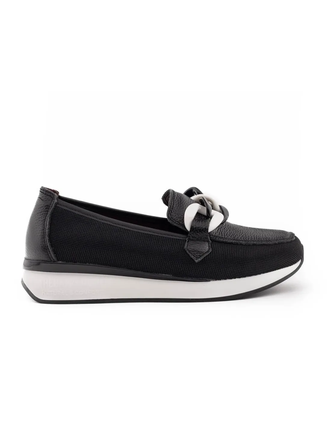 MOCASINES DE MUJER THE HAPPY MONK VANITY NEGRO