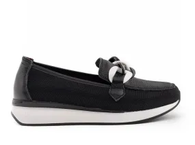 MOCASINES DE MUJER THE HAPPY MONK VANITY NEGRO