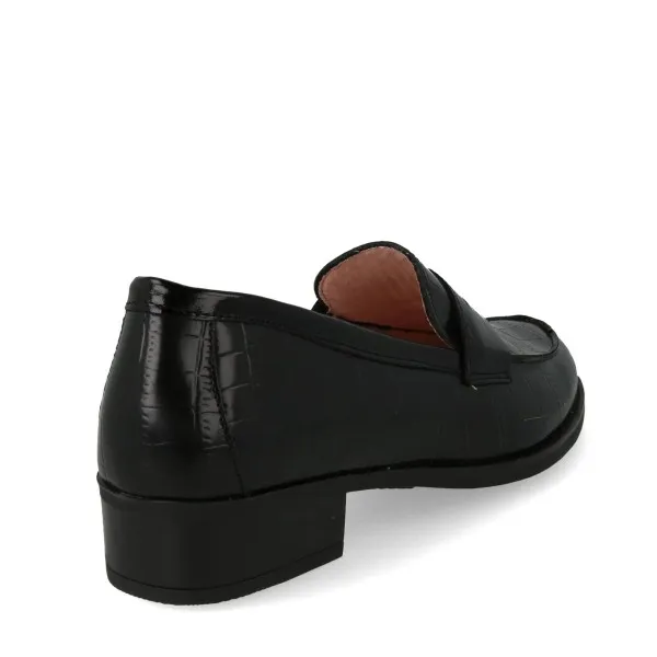 MOCASINES MUJER NEGROS PIEL MOD. ALASKA NEGRO