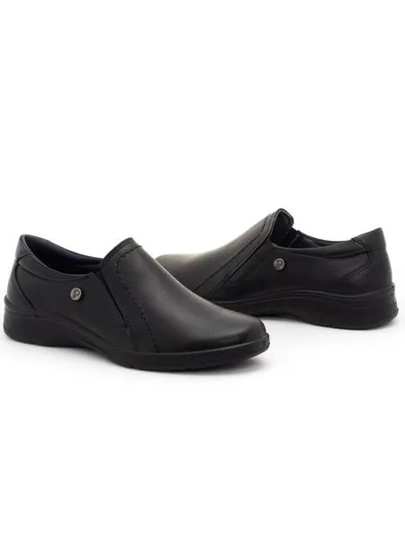 mocasines pitillos 2931 de piel negros