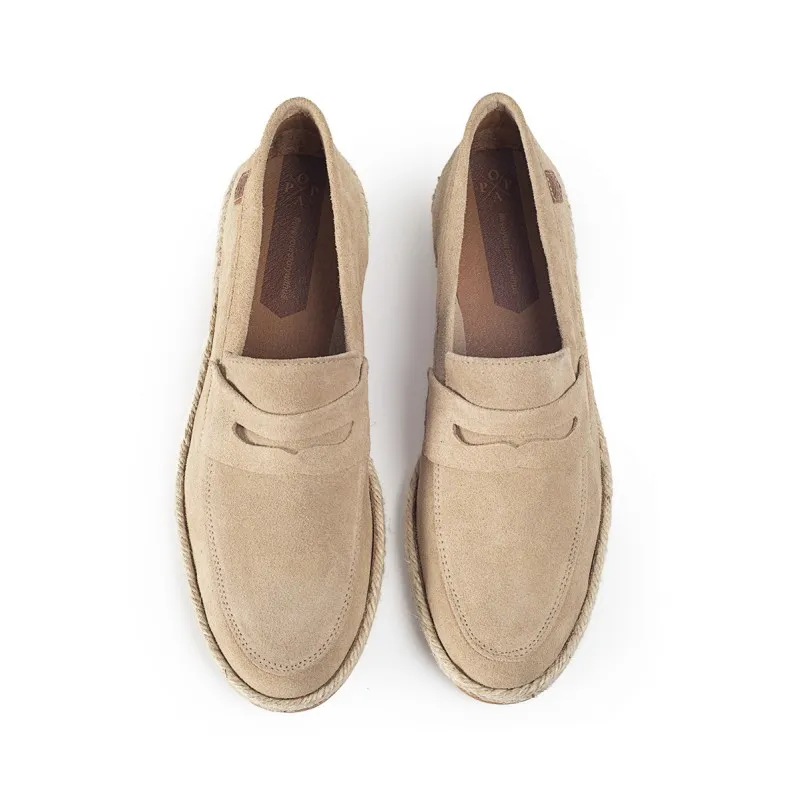 Mocasín Loberia Serraje Beige