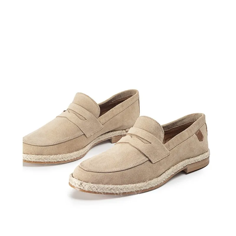 Mocasín Loberia Serraje Beige