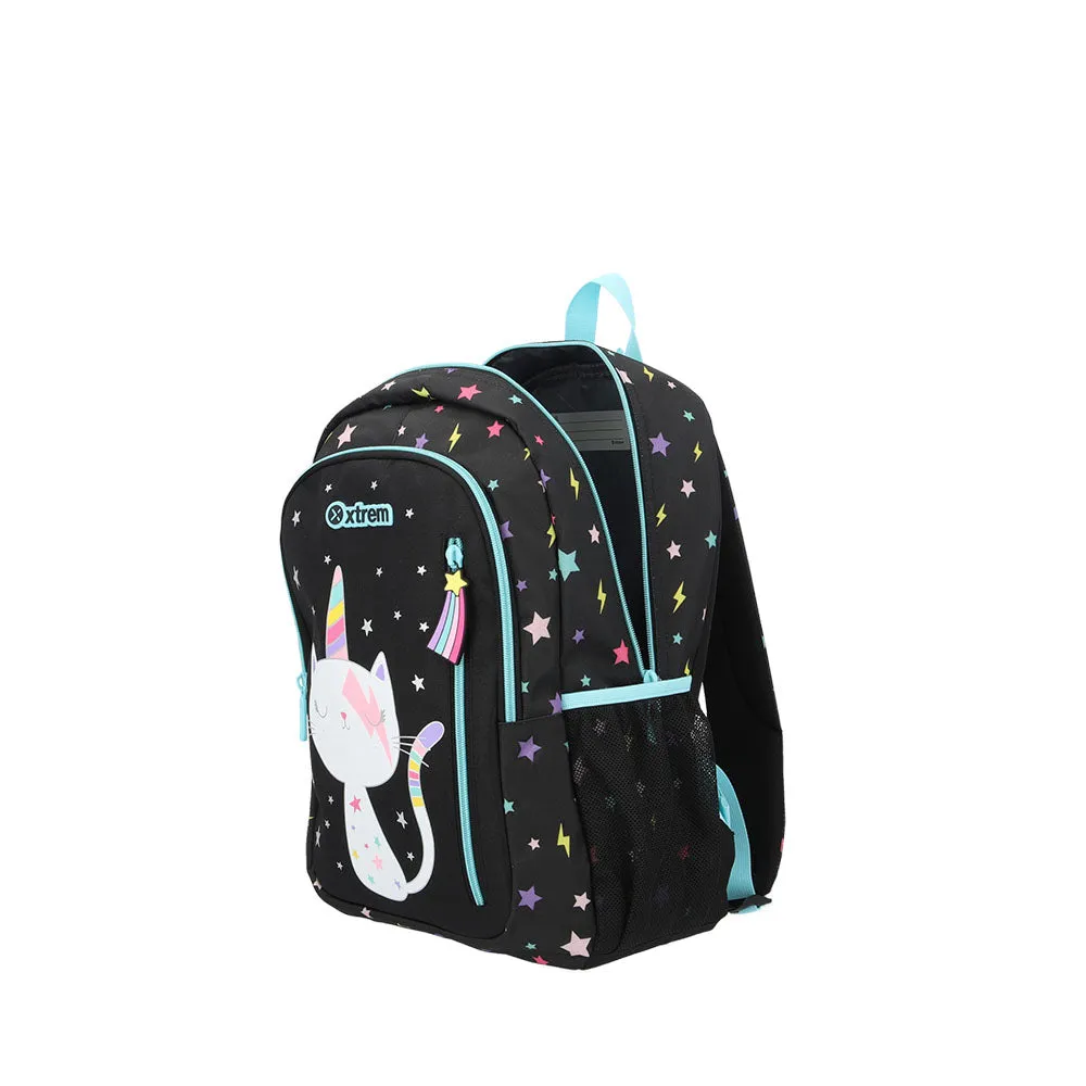 Mochila escolar Logan Cat negra