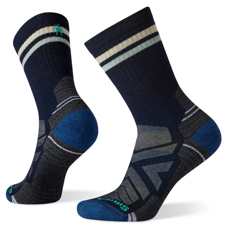 Mujer Smartwool Hike Light Cushion Tube Stripe Crew (Deep Navy)