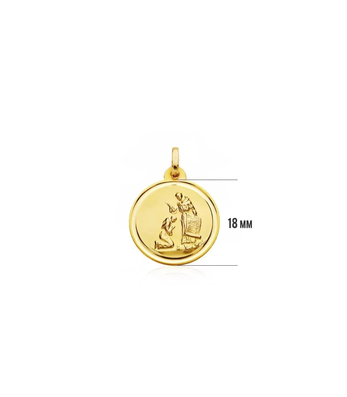 Médaille Bénédiction de Saint Françoise Oro 18K 18mm