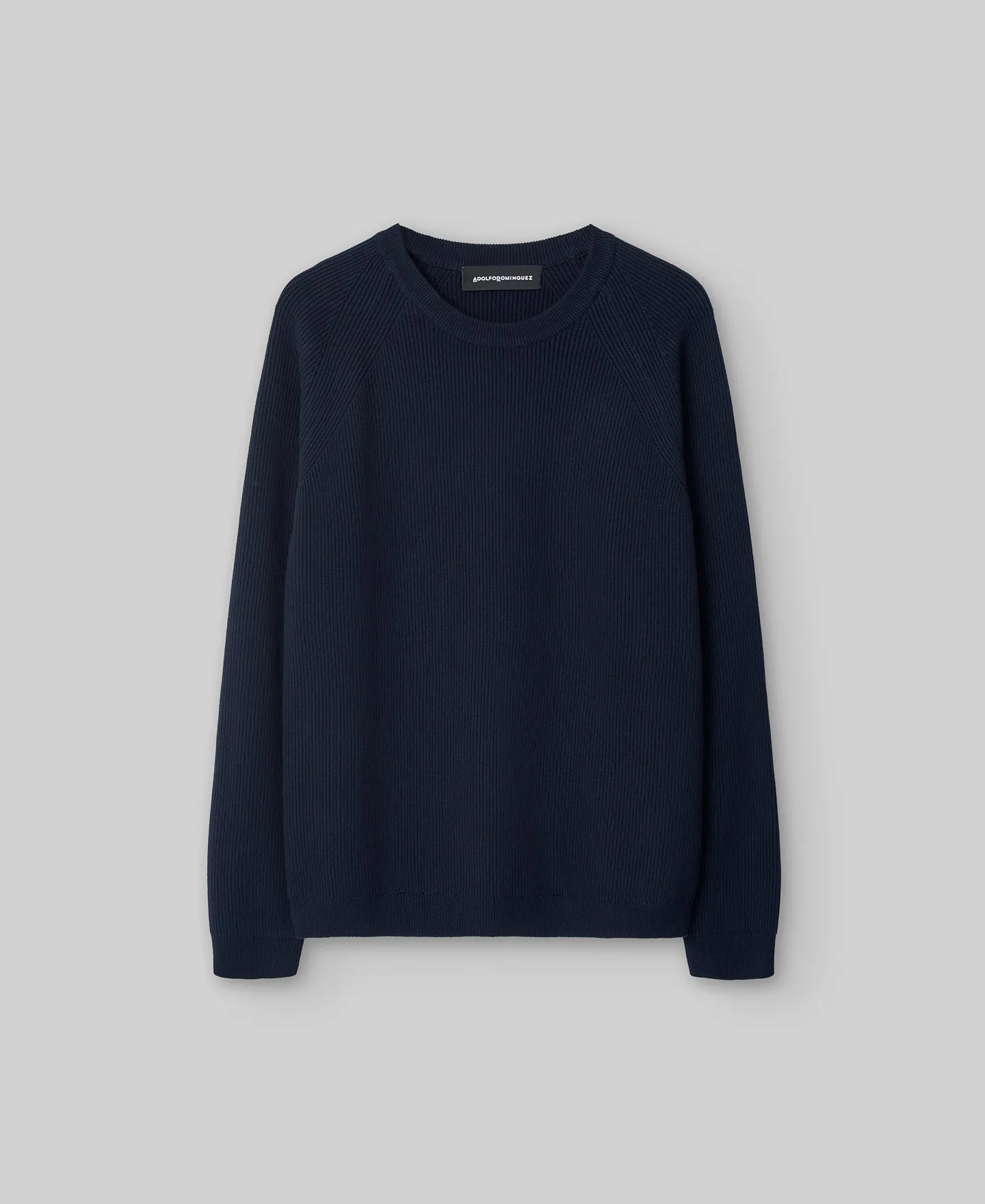 Navy blue cotton sweater man