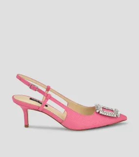 Nine West Zapatillas Slingback con tacón medio delgado Mujer