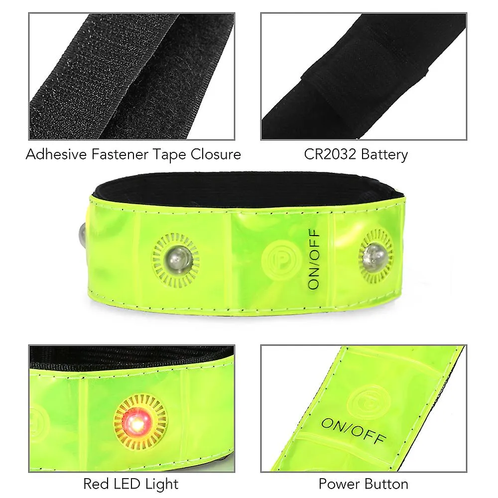 Outdoor Sports Led Night Safety Reflective Wrist Band Bracelet For Cycling Walking Running