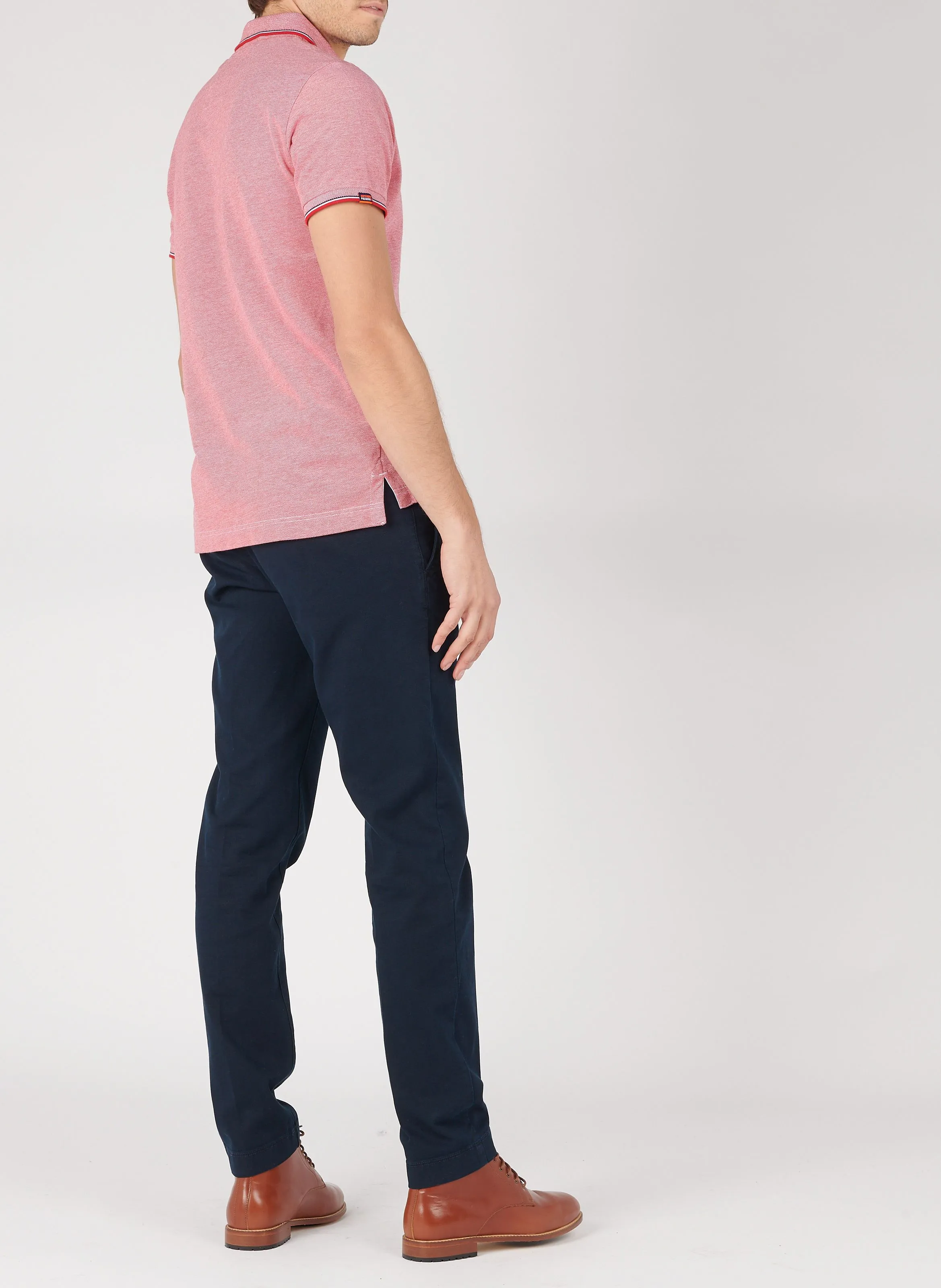 Pantalón chino slim fit de mezcla de algodón en azul