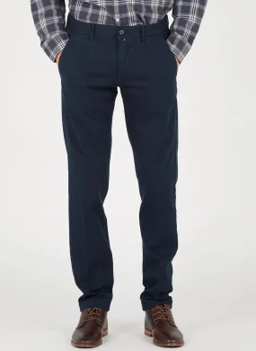 Pantalón chino slim fit de mezcla de algodón en azul