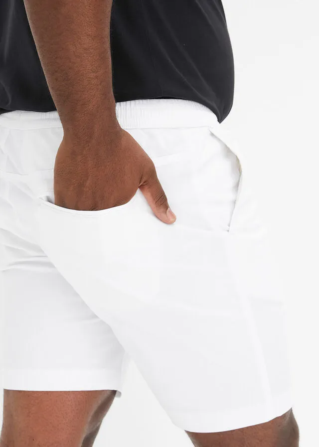 Pantalón corto elástico Blanco