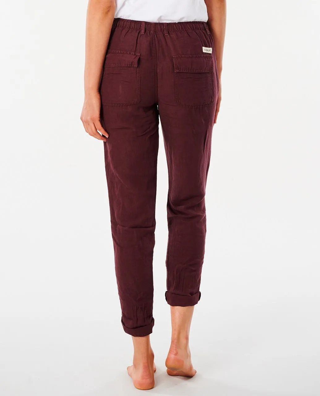 Pantalón fluido RIP CURL práctico y cómodo para Mujer Panoma Maroon Ref. GPABN9 granate