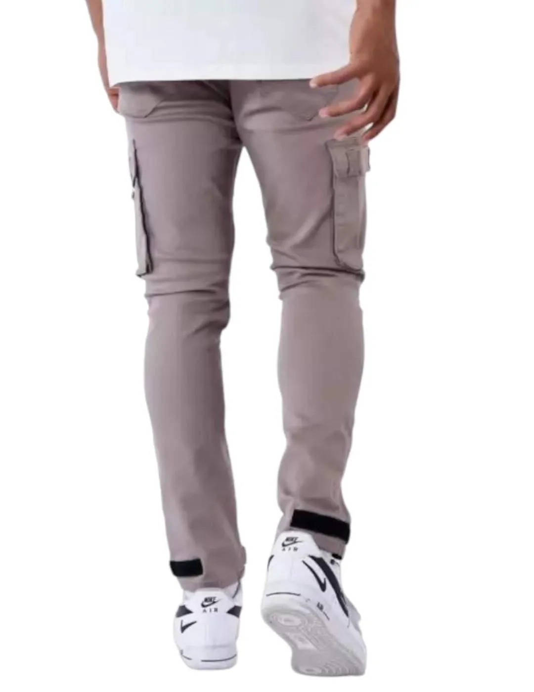 Pantalón ProjectxParis cargo beige velcro hombre