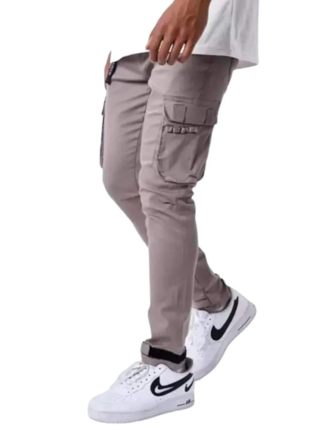 Pantalón ProjectxParis cargo beige velcro hombre