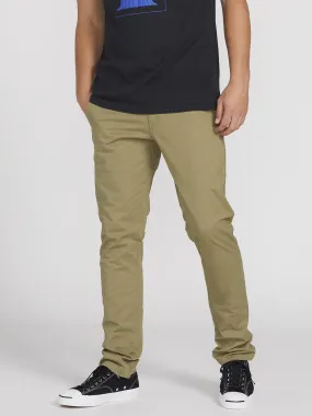 Pantalón VOLCOM chino para Hombre FRICKIN SLIM CHINO – MOSSSTONE Ref. A1131601 verde caqui