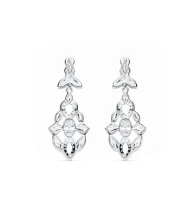 Pendientes de novia Jazmine Oro blanco 18k Lapidados