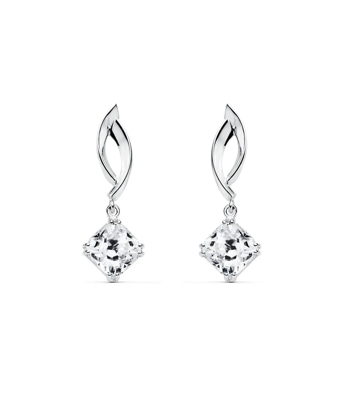 Pendientes de novia Lady Joan Benfort Oro Blanco 18K