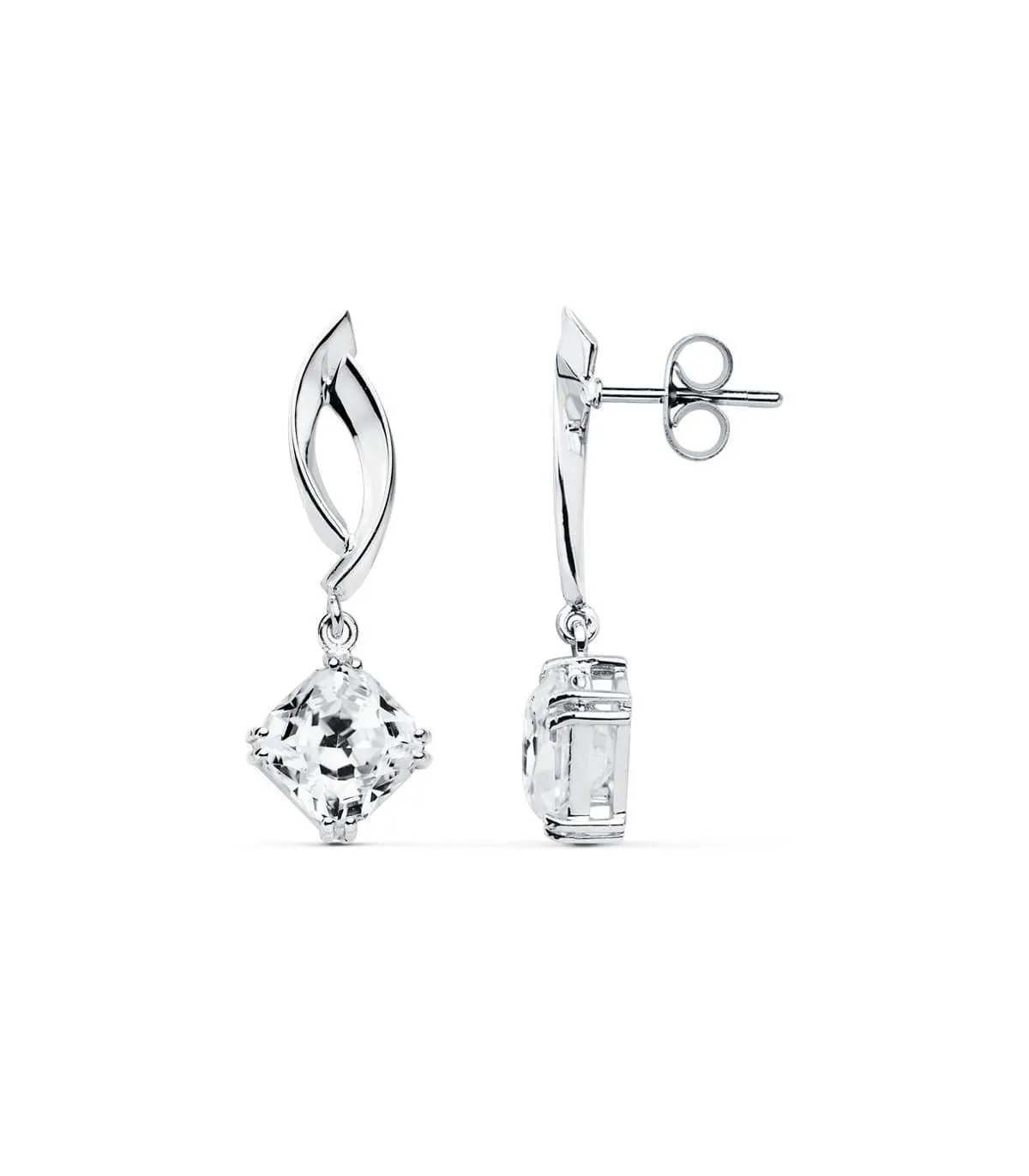 Pendientes de novia Lady Joan Benfort Oro Blanco 18K