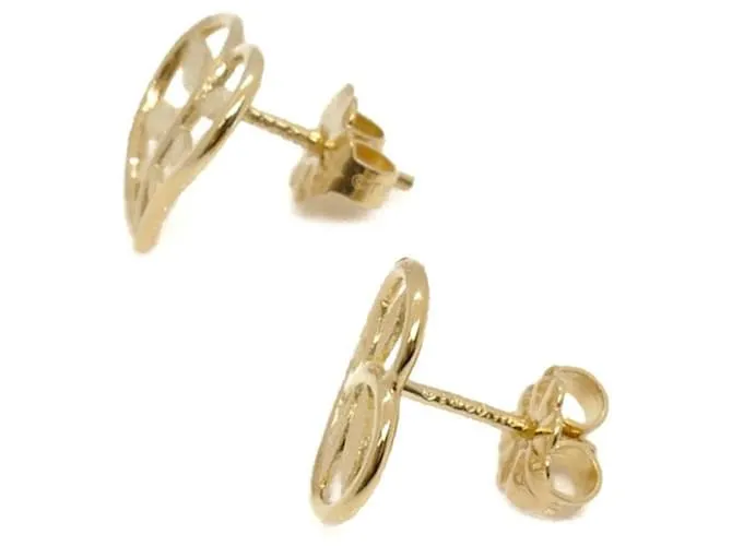 Pendientes de Stud en Oro Amarillo de 18K en Forma de Corazón y Hoja de Tiffany & Co. 