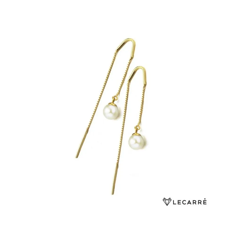 Pendientes oro 18K perlas cultivadas