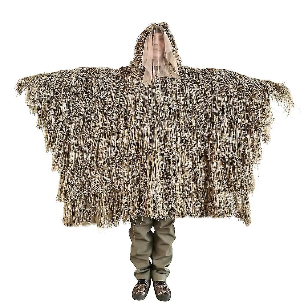 Photography Withered Grass Clothes Hunting Cloak Ghillie Suit Ghillie Clothes Camouflage Hunting Outdoor Jungle Hunting Poncho