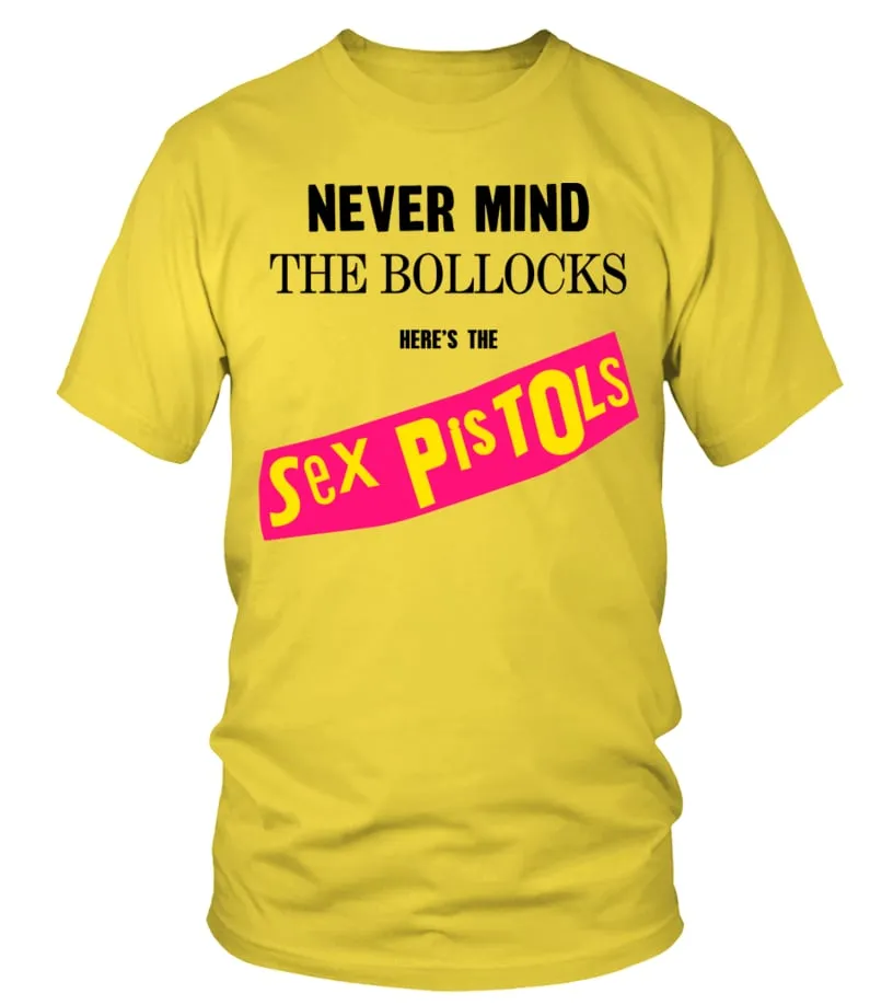 PNK-017-YL.WT. The Sex Pistols, 'Never Mind the Bollocks Here’s the Sex Pistols' Camiseta cuello redondo Unisex