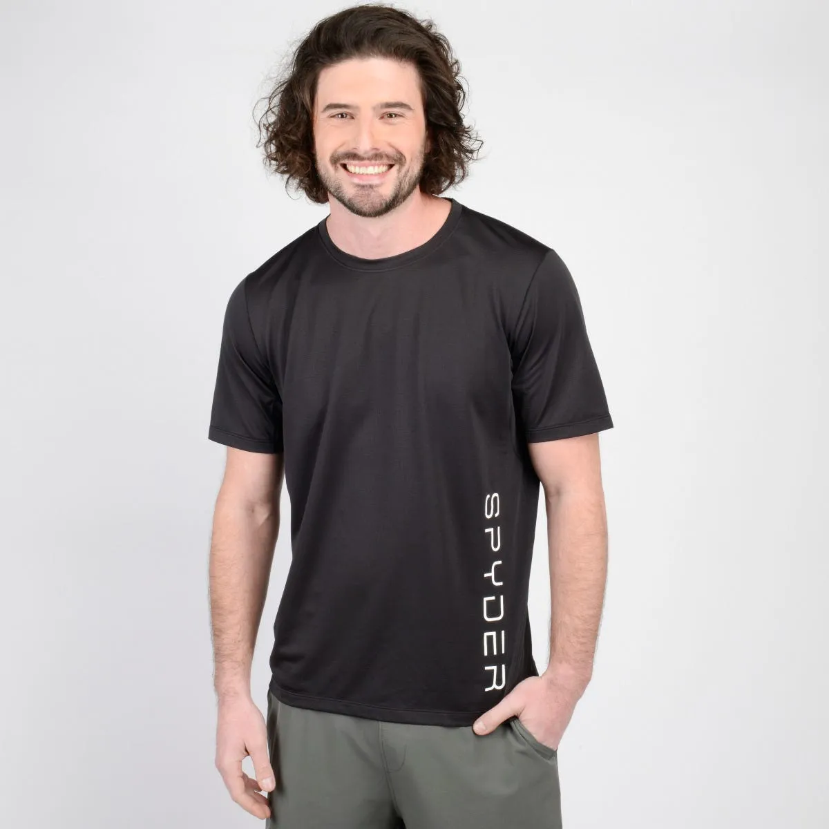 Polera Outdoor Hombre Spyder Sport Gondola Negra