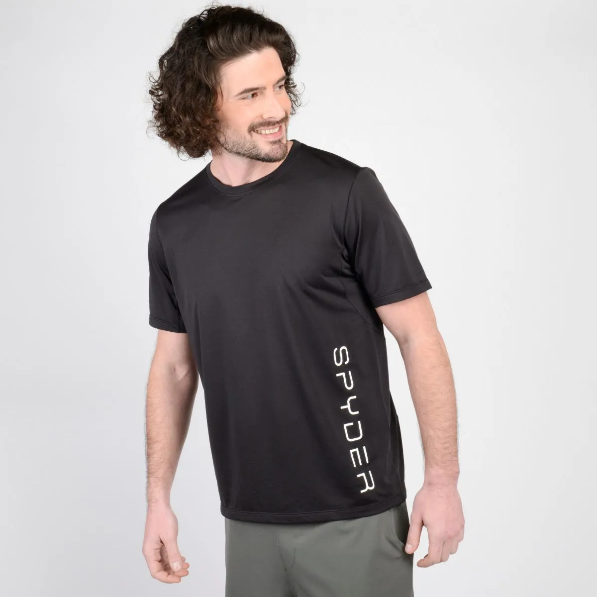 Polera Outdoor Hombre Spyder Sport Gondola Negra