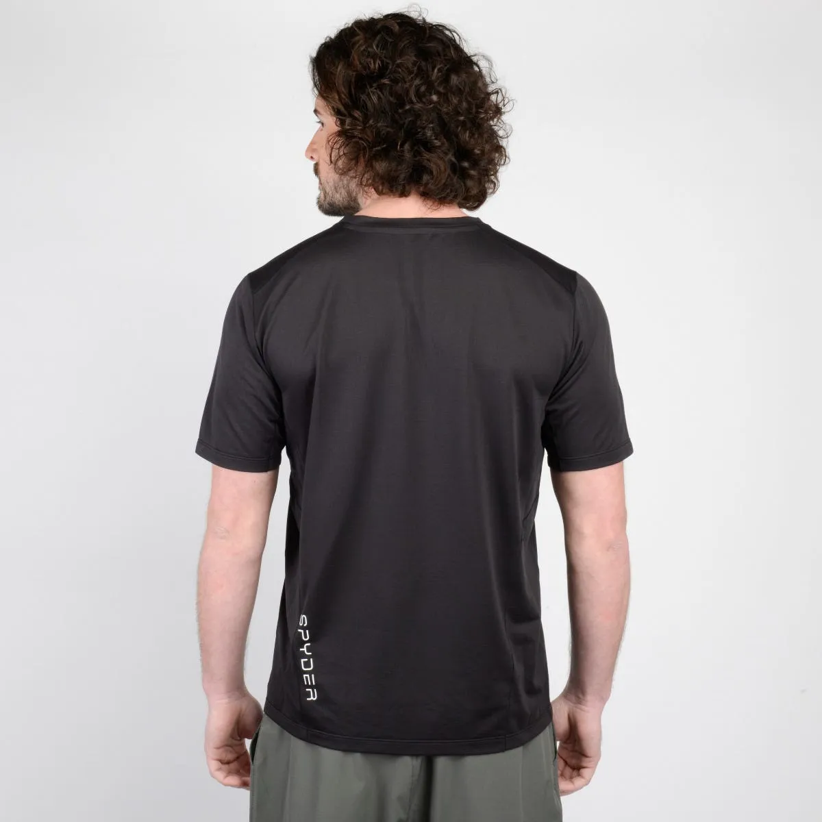 Polera Outdoor Hombre Spyder Sport Gondola Negra