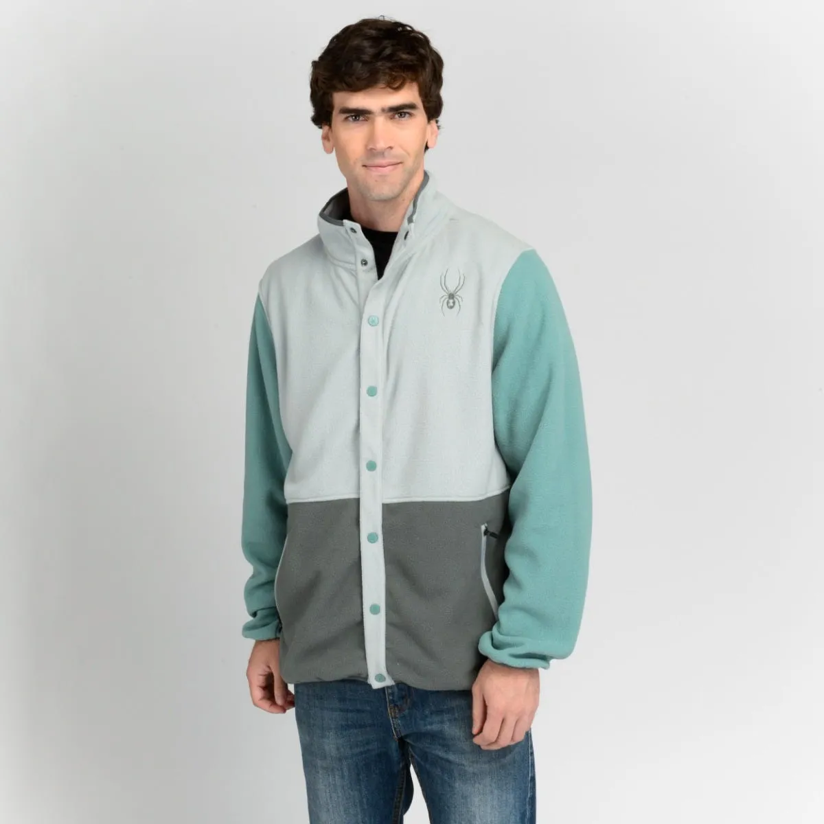 Polerón Outdoor Hombre Spyder Fleece Jacket Gris