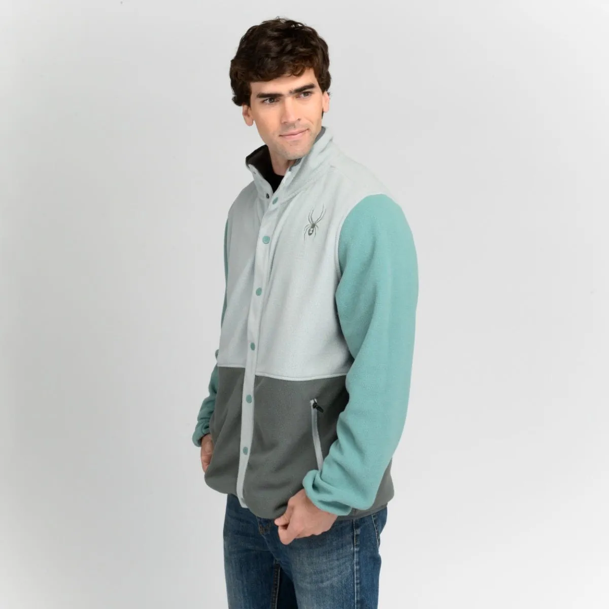 Polerón Outdoor Hombre Spyder Fleece Jacket Gris