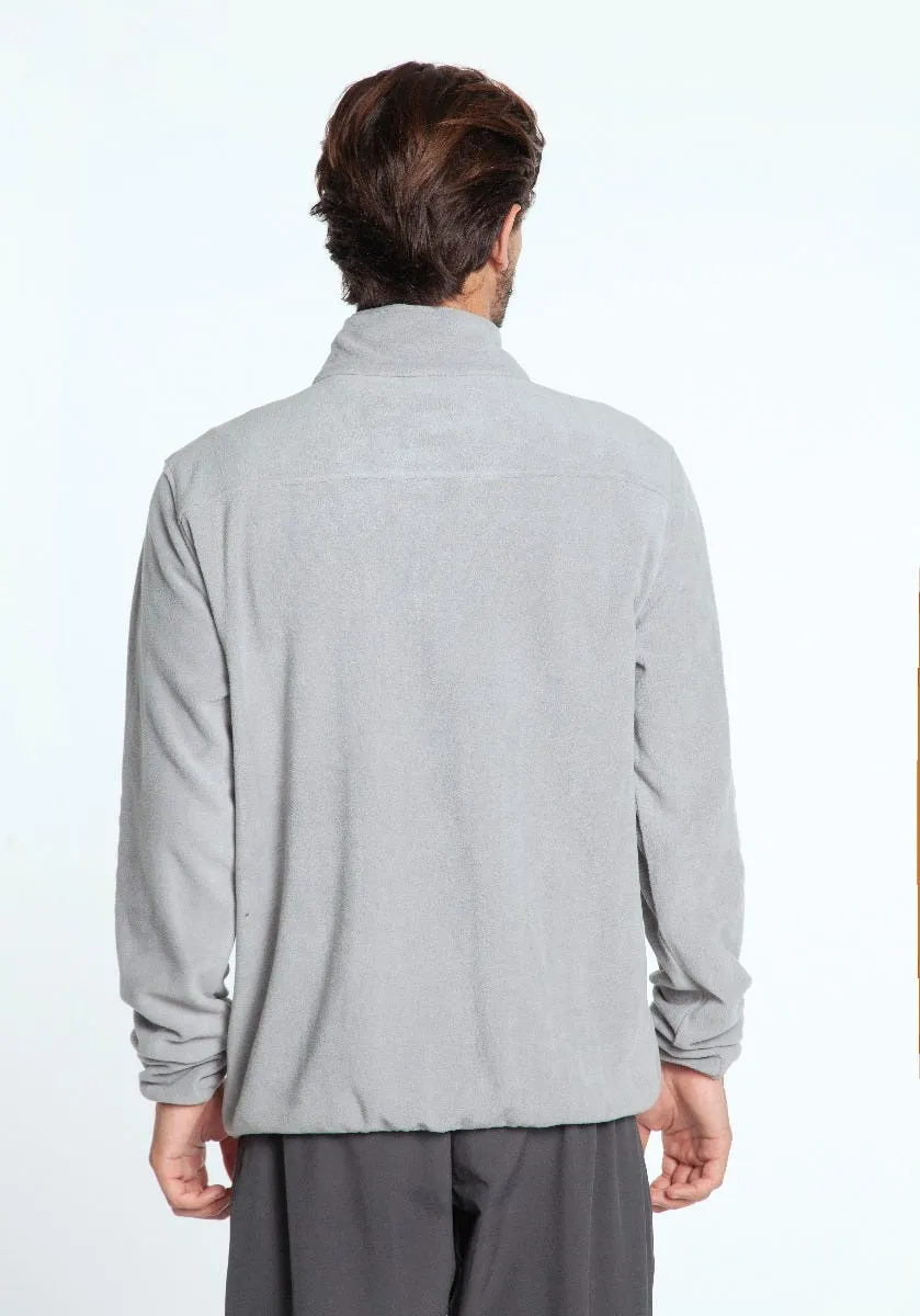 Polerón Polar Outdoor Hombre New Balance Quarter Zip Gris