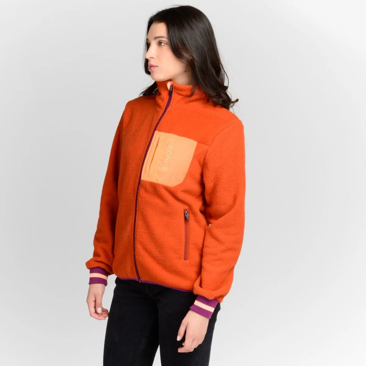 Polerón Polar Outdoor Mujer Spyder Full Zip Fleece Café